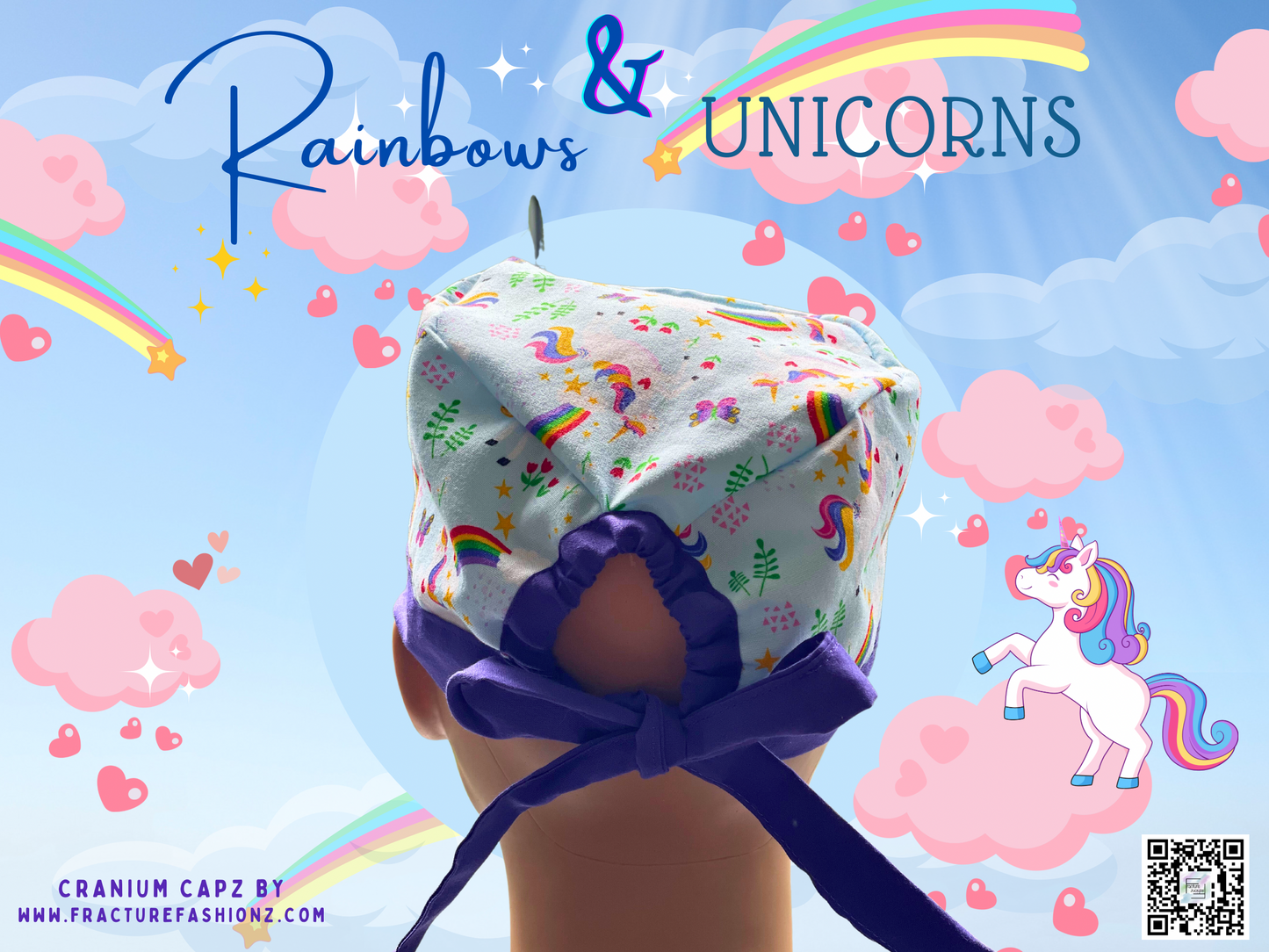Rainbows and Unicorns Scrub Hat