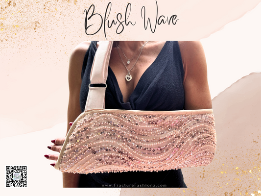 Badgley Mischka Blush Wave: Luxurious Padded Arm Sling