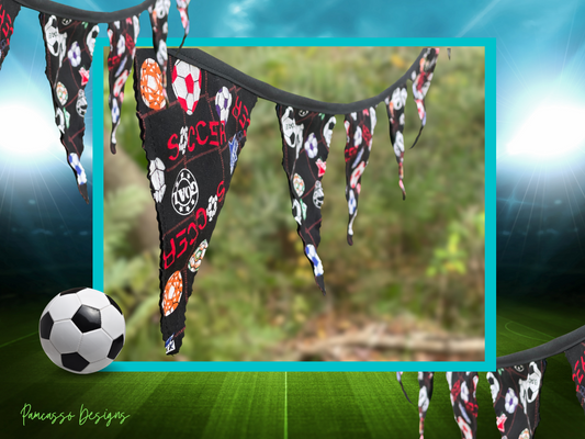 Soccer Bunting, Birthday Party Flags, End of Season party decorations