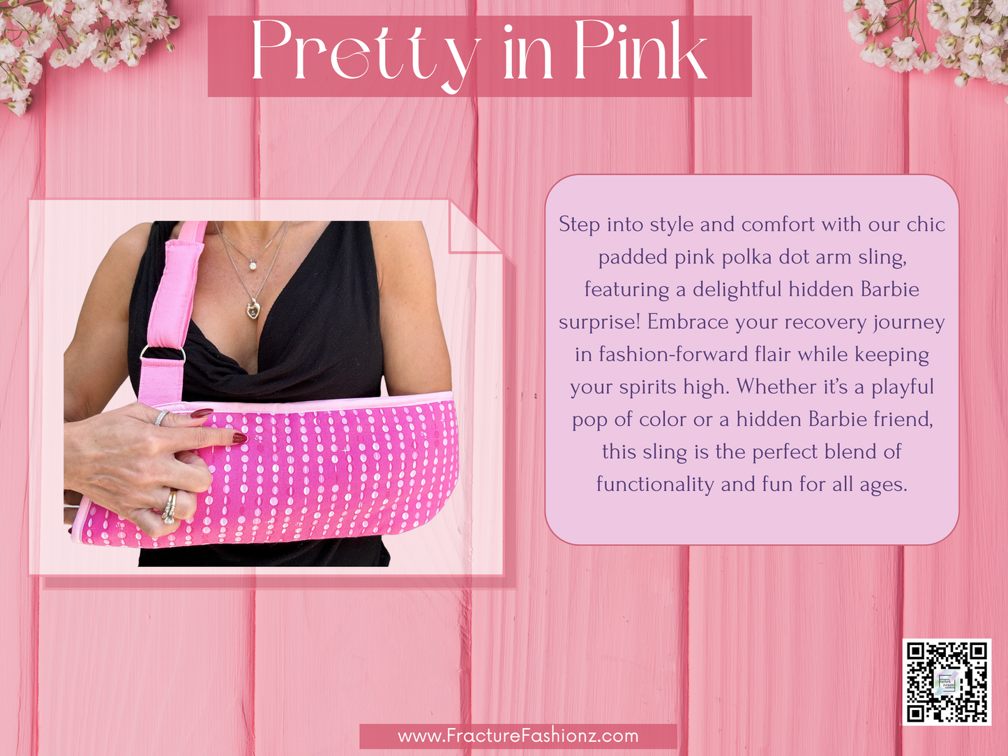 Pretty in Pink: Fashionable Arm Sling for a Stylish Recovery