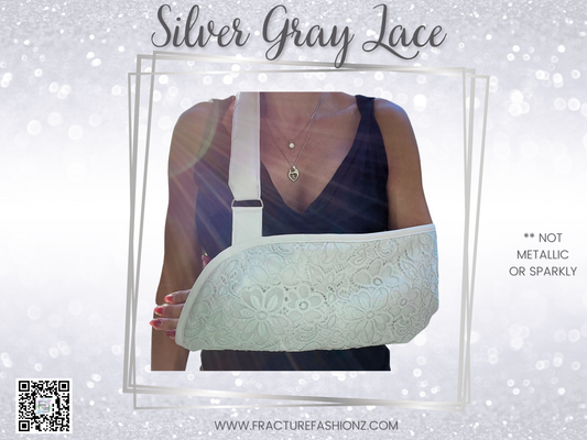 Silver Gray Lace Arm Sling