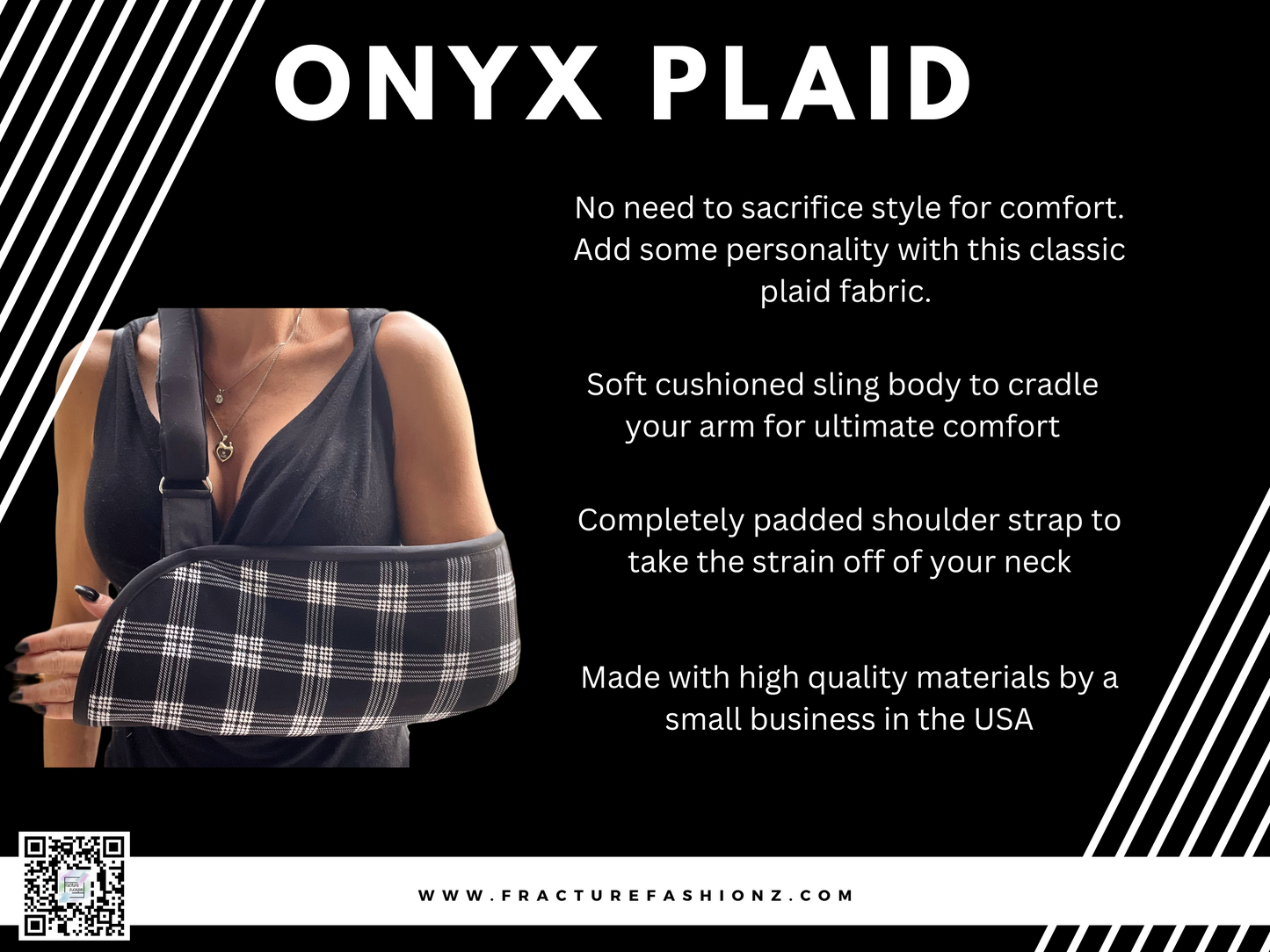 Onyx Plaid Arm Sling