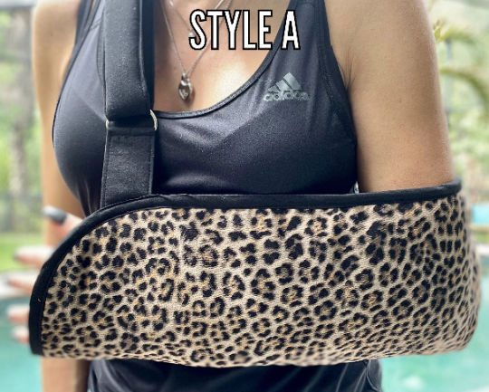 light cheetah print fashion arm sling