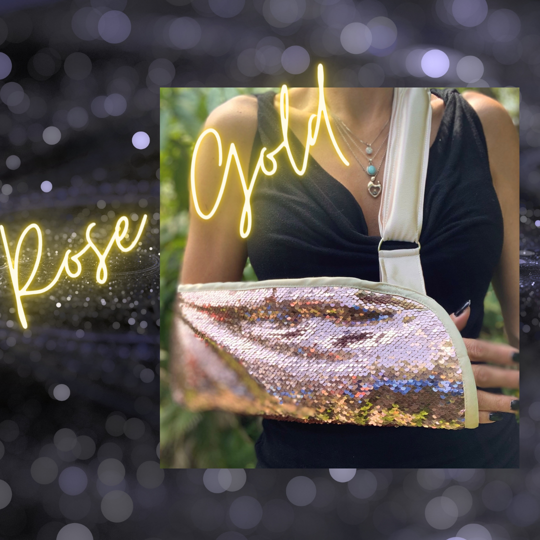 rose gold chic sequins fashion arm sling