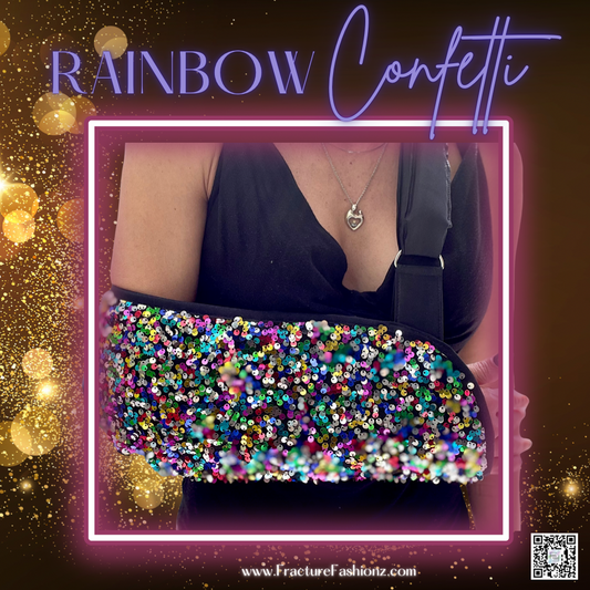 Rainbow Confetti Sequins Arm Sling