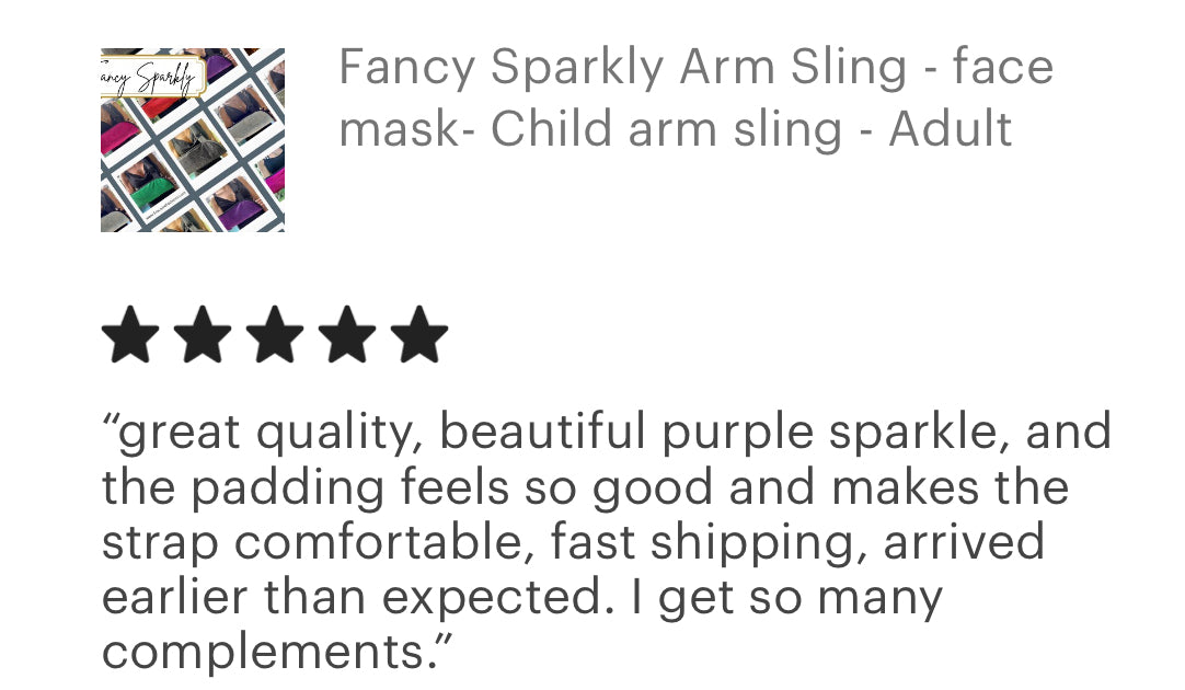 Fancy Sparkly Arm Sling- several colors