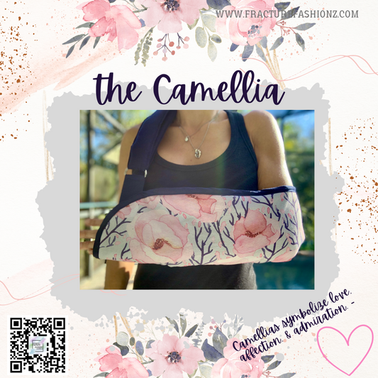 soft floral Camellia print arm sling
