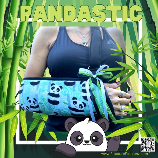 panda arm sling with bow