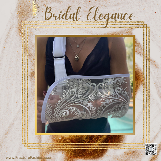 beautiful white bridal lace arm sling