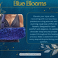 Arm Sling | Royal Blue Blooms: Luxurious Padded Arm Sling with Chiffon 3D Flowers