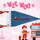 Wee Woo Hero Firetruck Pennant, Daddy’s Girl, Denim Flag