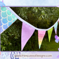 Bunting | Colorful Mermaid Scales Bunting Garland - Party Decoration, Birthday Party Flags