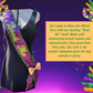 Sash | Mardi Gras “Bead Me” Purple Sequin Fabric Sash with Green and Gold accents