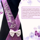Sash | Sparkling Lavender Purple Sequins Fabric Birthday Girl Sash