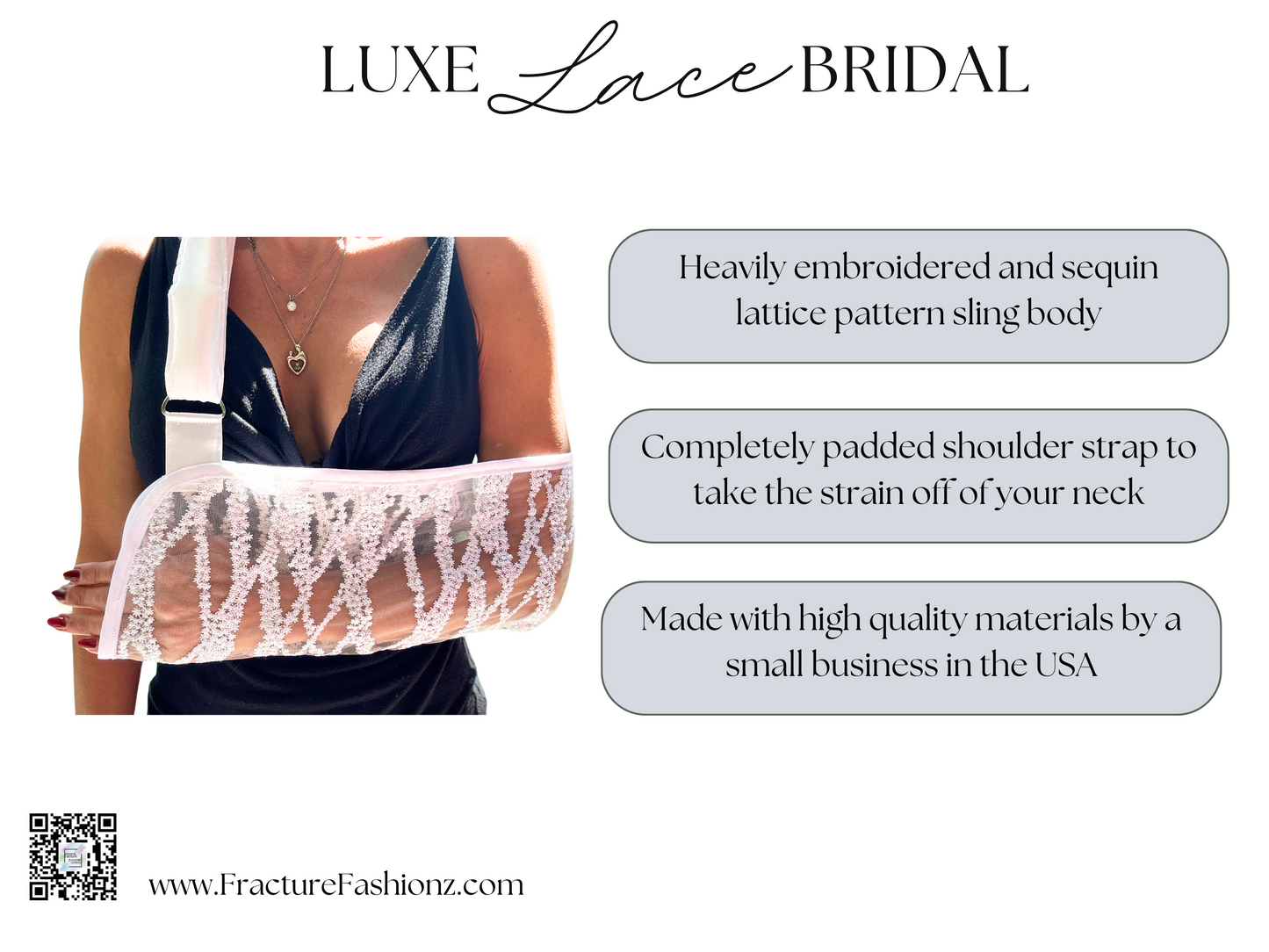 Luxe Lace Bridal Arm Sling