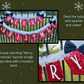 Bunting | Merry Christmas Banner - Red Sequin Fabric with White Faux Fur Trim, Santa-Inspired Holiday Decor, Festive Party Decoration with Black Bow