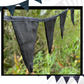 Solid Black Canvas flag buntings