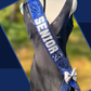 Écharpe | Élégante écharpe personnalisable bleu roi - étole de graduation - foulard de fête - accessoire d'anniversaire