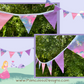 Unicorn Dreams Bunting Garland - Pink Purple Party Decoration, Birthday Party Flags