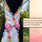 White Sequin Fabric Sash Stole with Colorful Embroidered Flowers & Pink Satin Bow – Customizable Celebration Sash - Sweet 16 - Birthday