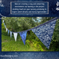 Twinkle Twinkle Little Star Nursery Bunting - Navy and Gray Baby Room Decor