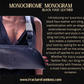 Arm Sling | Monochrome Monogram Black Faux Leather Designer Arm Sling