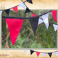 White Black and Red Canvas flag buntings