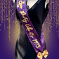 Sash | Custom Regal Purple Sequin and Gold Sash