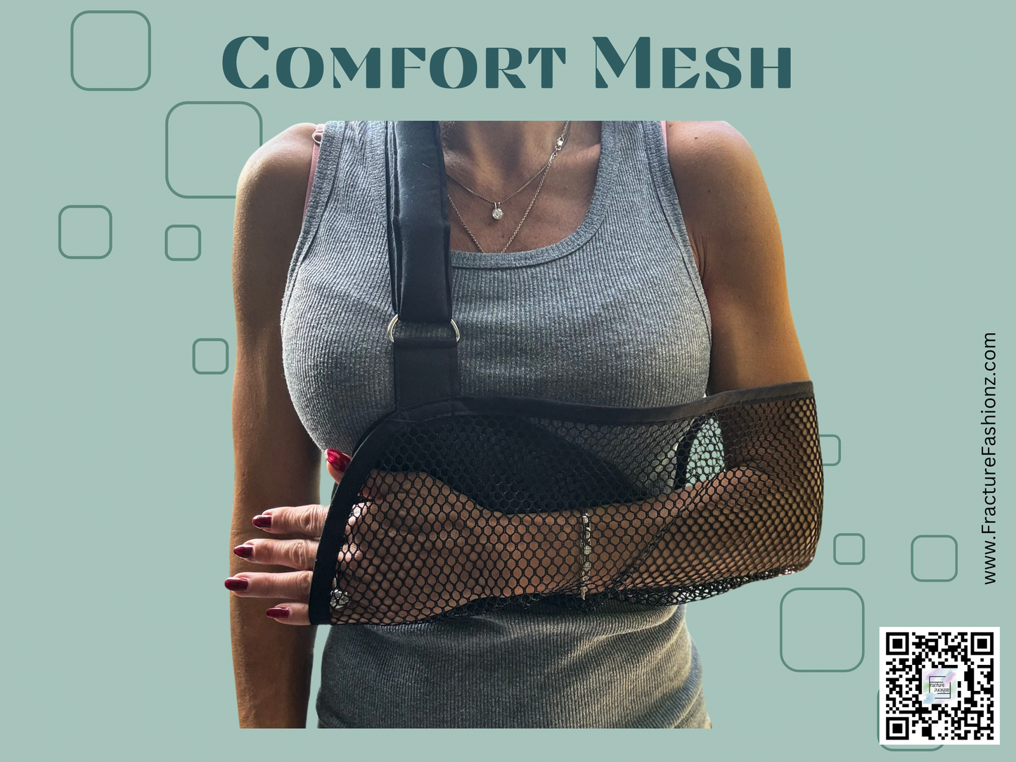 Arm Sling | ComfortPlus Mesh Arm Sling with Padded Shoulder Strap