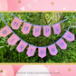 Bunting | Pastel Sequins Birthday Banner: Sparkle Party Flags