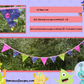 Guirlande | Guirlande de fanions en coton colorée sur le thème des monstres - Décoration de drapeaux de fête