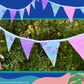Bunting | Flamingo Beach Bunting – Tropical Hula Party Decor Garland - Party Decoration, Birthday Party Flags