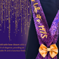 Sash | Custom Regal Purple Sequin and Gold Sash