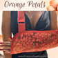 Arm Sling | Orange Embroidered Petals Arm Sling with Padded Adjustable Strap
