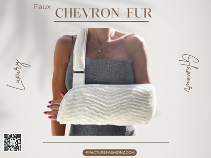 Arm Sling | Chevron Fur Arm Sling - white