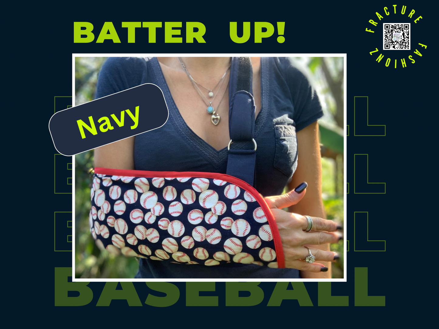 Arm Sling | Batter Up! Arm Sling - baseball sports themed arm sling