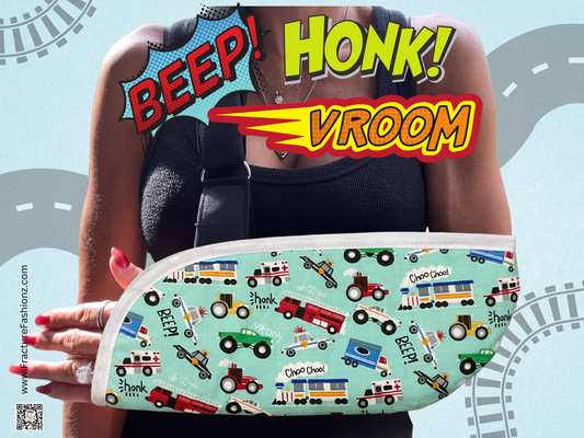 Arm Sling | Beep Honk Vroom Arm Sling - fun car truck theme