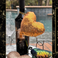 Sequins Puffy Elegant Hearts, Ornaments - Black and Golds