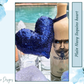 Sequins Puffy Icy Brilliance Hearts, Ornaments - Blues, Whites, Silver