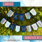 Bunting | Exquisite Durable Canvas Birthday Banner Bunting with Vibrant Embroidered Letters