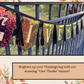 Bunting | Festive Thanksgiving Decor | Give Thanks Banner with Iridescent Sequins & Fringe