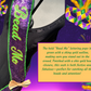 Sash | Mardi Gras “Bead Me” Purple Sequin Fabric Sash with Green and Gold accents