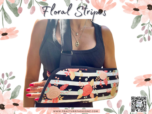 Arm Sling | Floral Stripes Padded Arm Sling