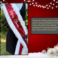 Add a festive touch to your holiday look with this vibrant red sequin “Mrs. Claus” sash! Trimmed in soft, white faux fur for a cozy, wintery feel, this sash catches the light with every step. A chic black satin bow with a gold accent adds a pop of elegance, completing the classic Christmas-inspired design.