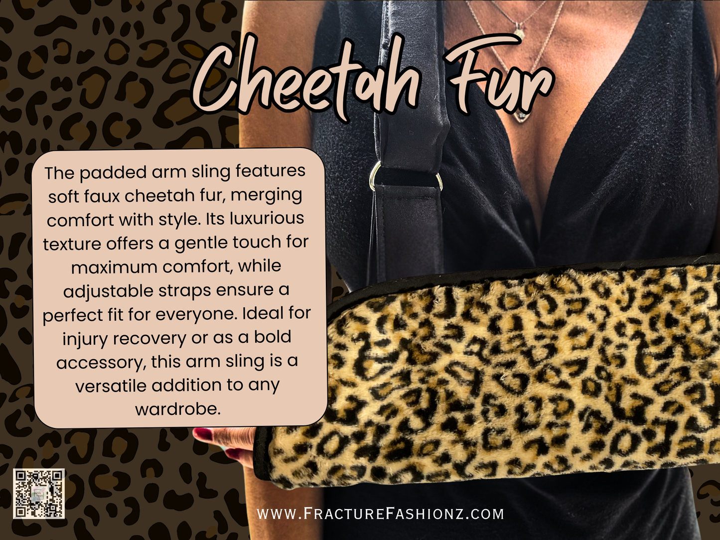 Arm Sling | Cheetah Fur Arm Sling