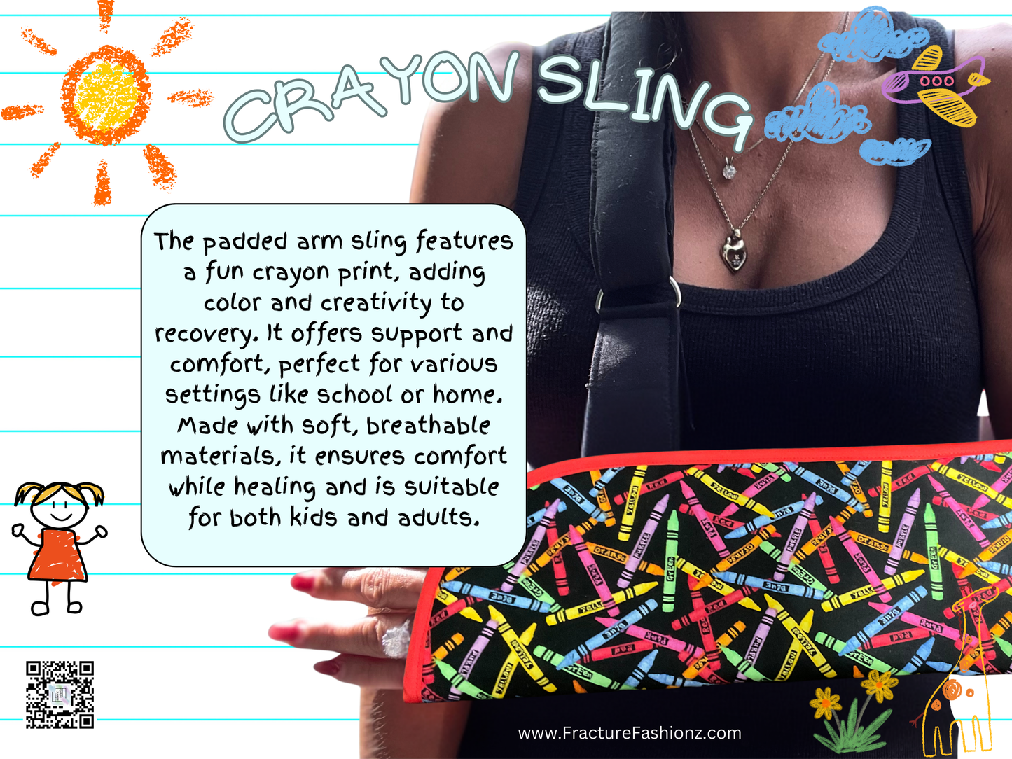 Armschlinge | Crayons gepolsterte Armschlinge