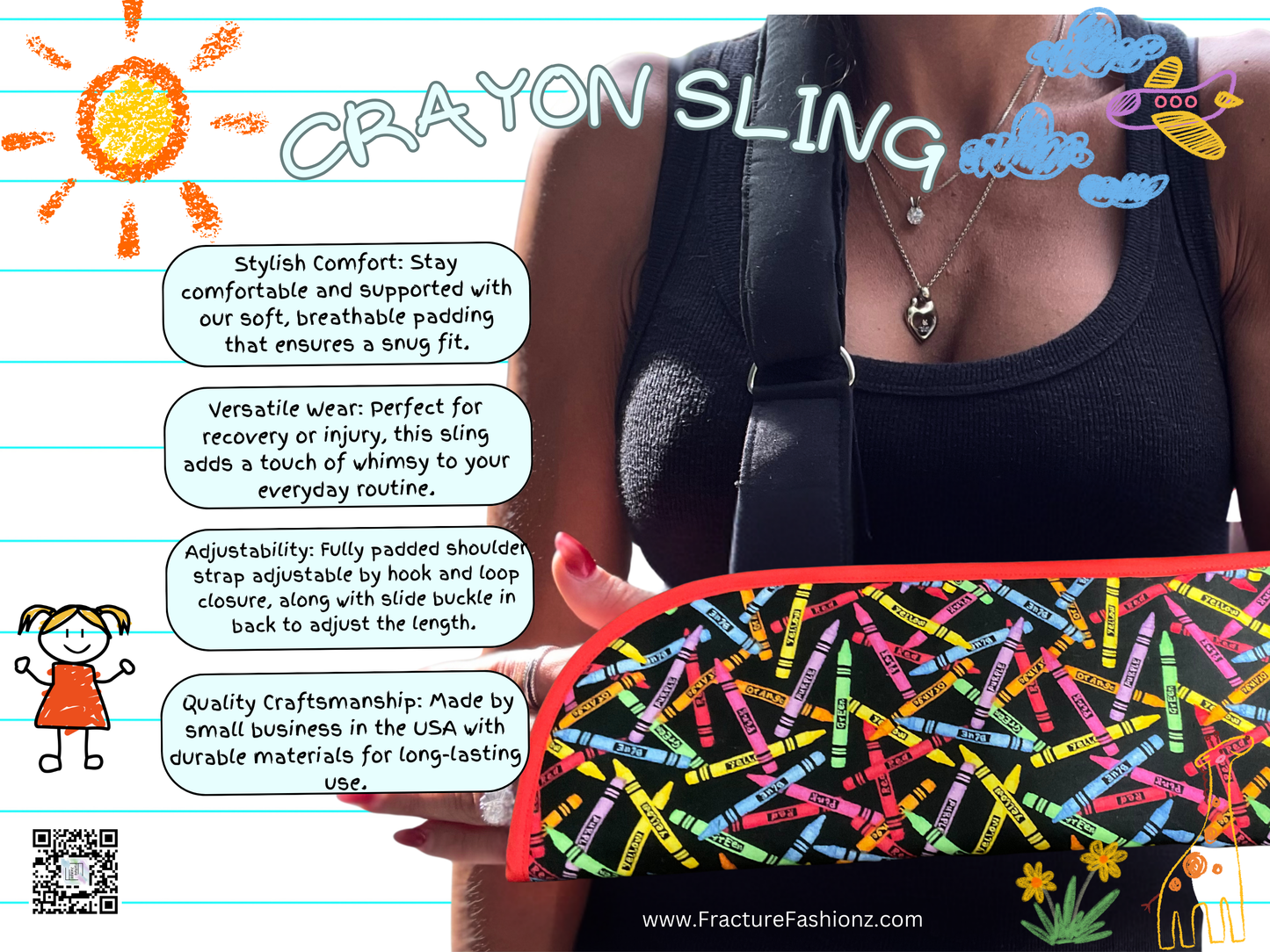 Armschlinge | Crayons gepolsterte Armschlinge