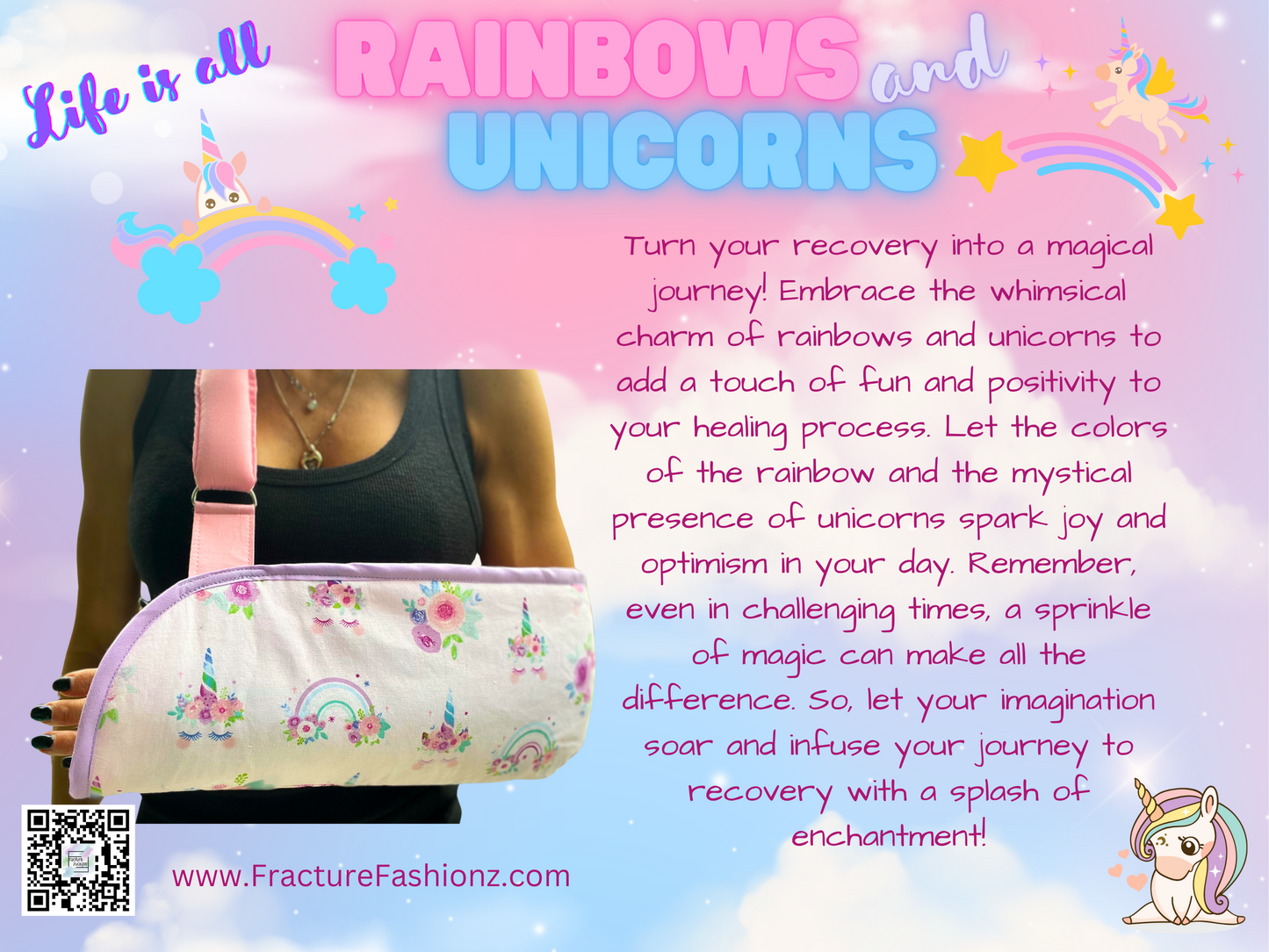 Rainbows & Unicorns Arm Sling