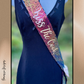 Sash | Custom Copper Sequin “Kiss the Cook” Thanksgiving Hostess Sash – Warm Orange Tones, Gold Satin Bow, Personalized Sash