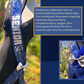 Écharpe | Élégante écharpe personnalisable bleu roi - étole de graduation - foulard de fête - accessoire d'anniversaire